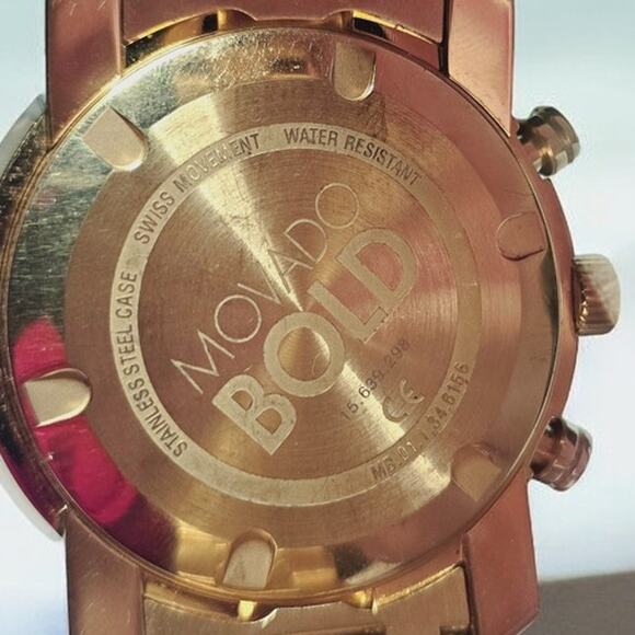 Movado Bold Chronograph Gold-Tone Men's Watch - Picture 5 of 7